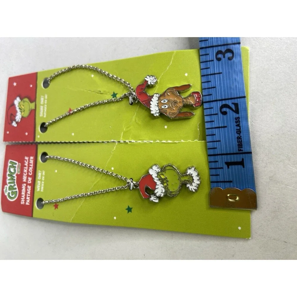 Dr. Seuss How The Grinch Stole Christmas Grinch and Max Best Friend Necklace Set